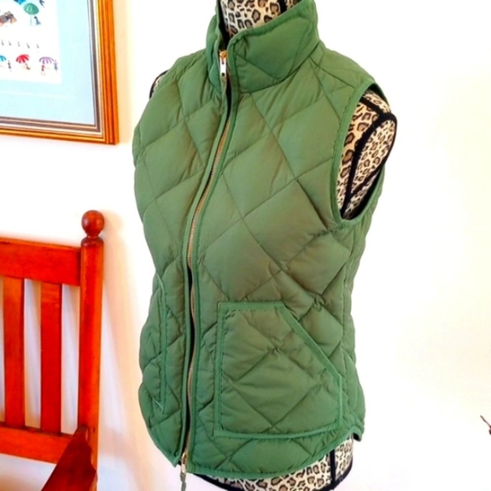 J. Crew Olive Quilted Vest